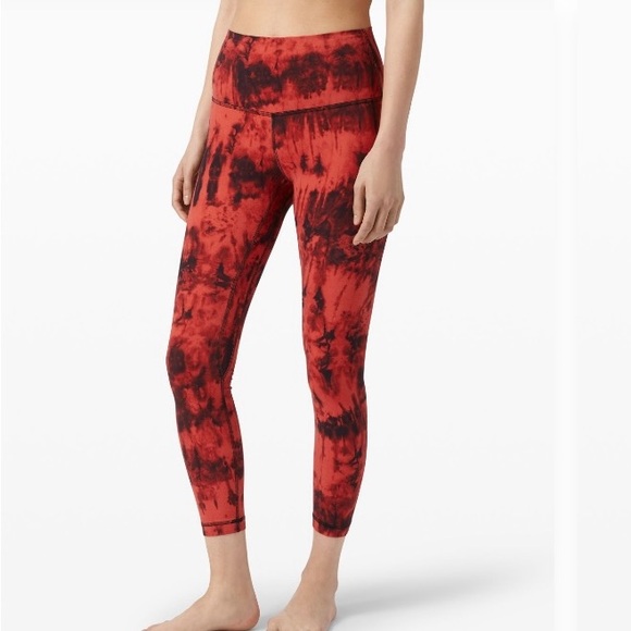 Lululemon align 25” inseam “Game day red black multi” leggings - Picture 1 of 5